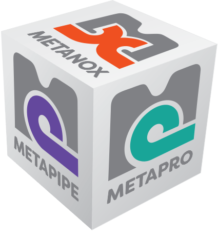 Free-floating MetaGroup logo cube